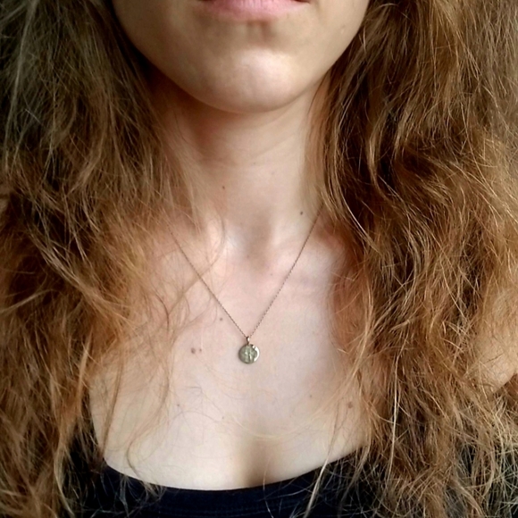 Gold-Fill Sterling Silver Hammered Necklace - Picture 5 of 5
